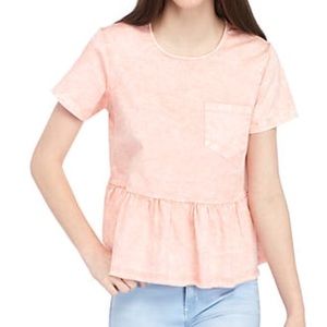 NWT TRUE CRAFT PEACH SHORT SLEEVES COTTON SHIRT